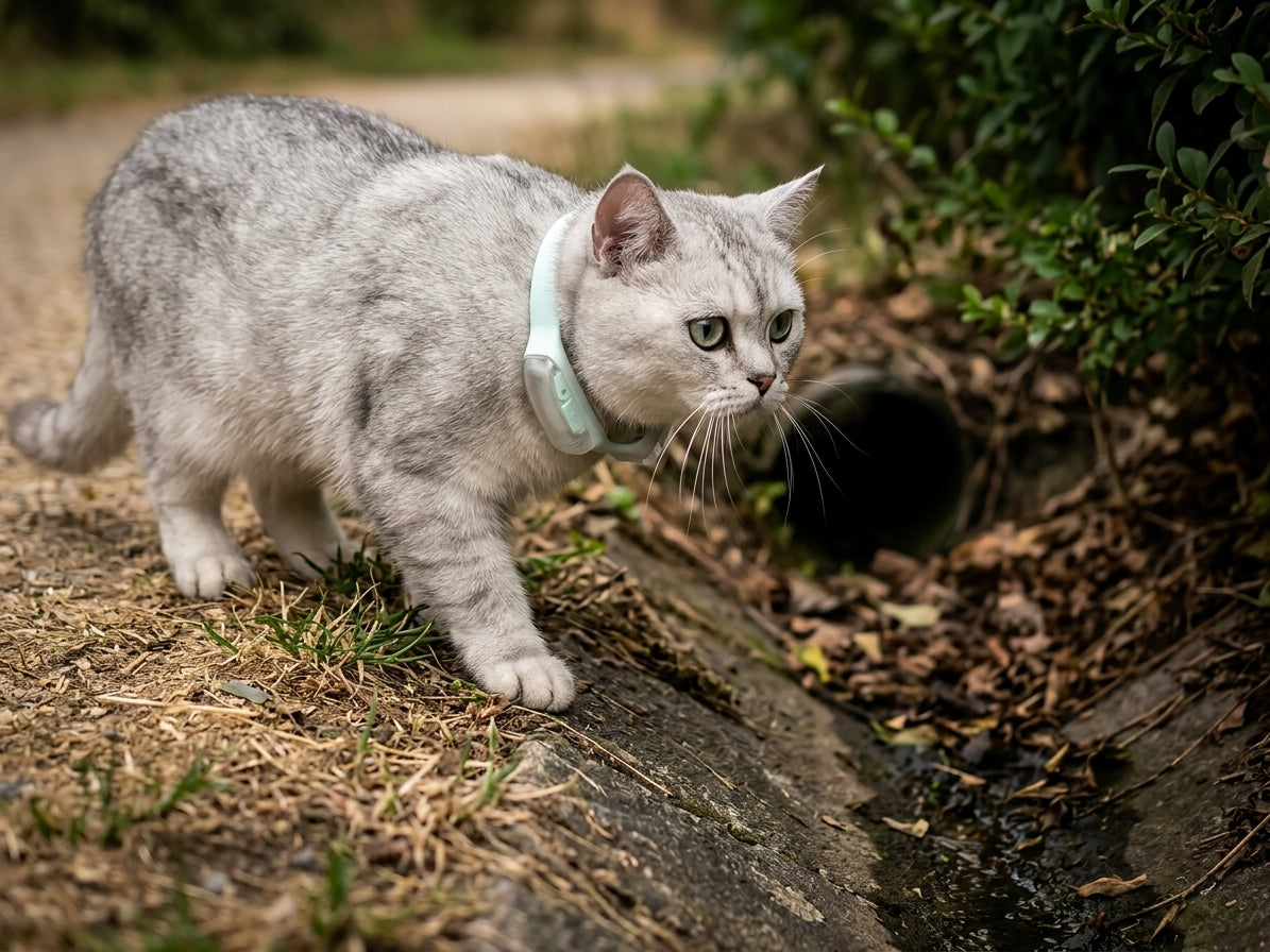 Cat turning around before the boundary